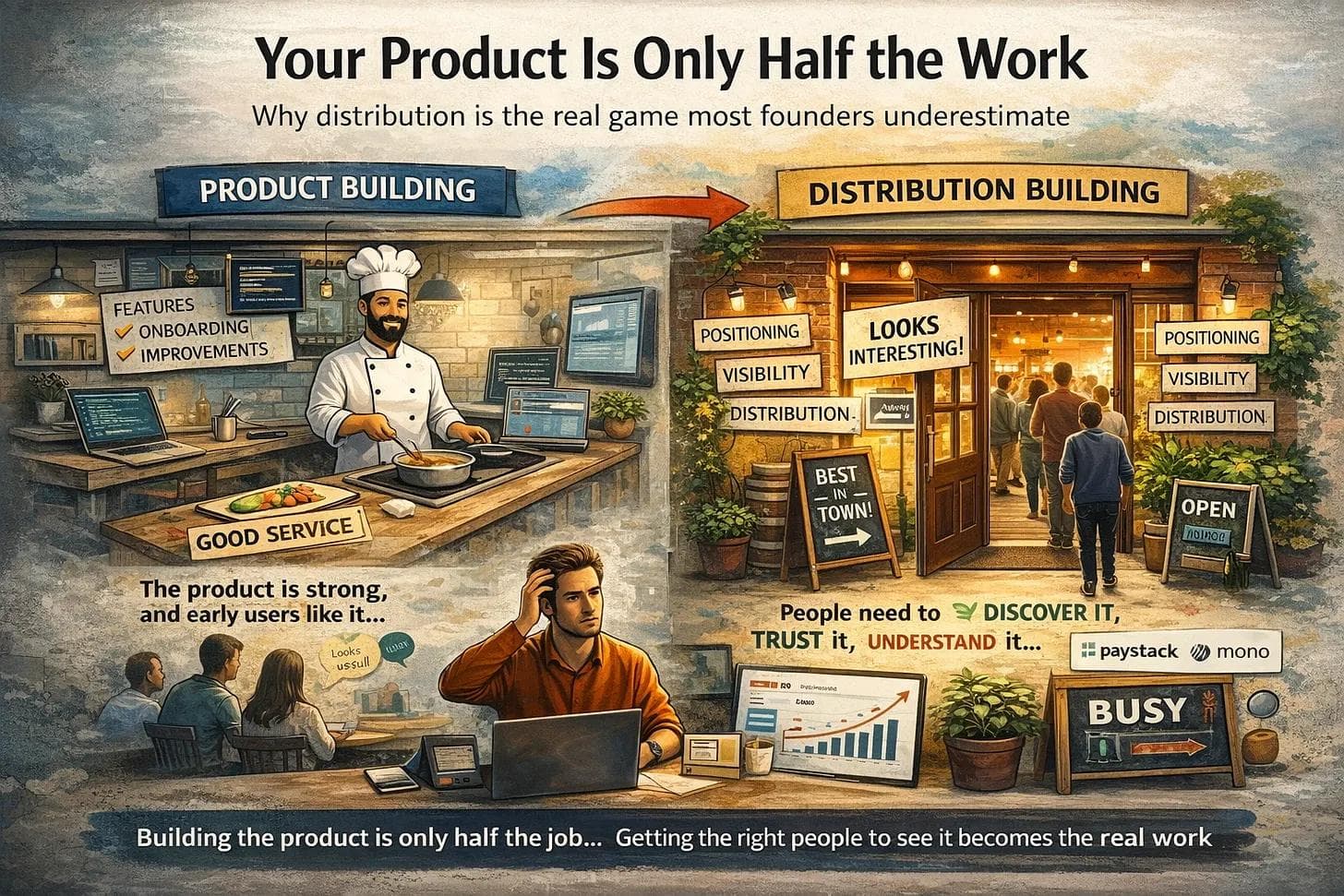 Your Product Is Only Half the Work Why distribution is the real game most founders underestimate