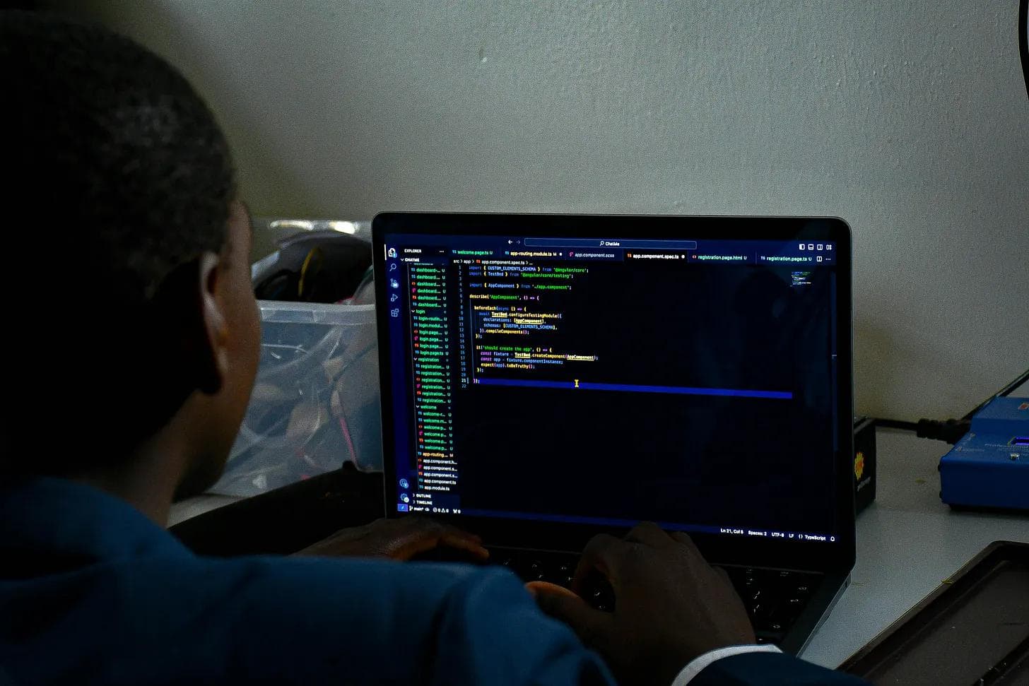 Founder fixing bug at midnight